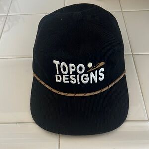 Topo designs black corduroy hat